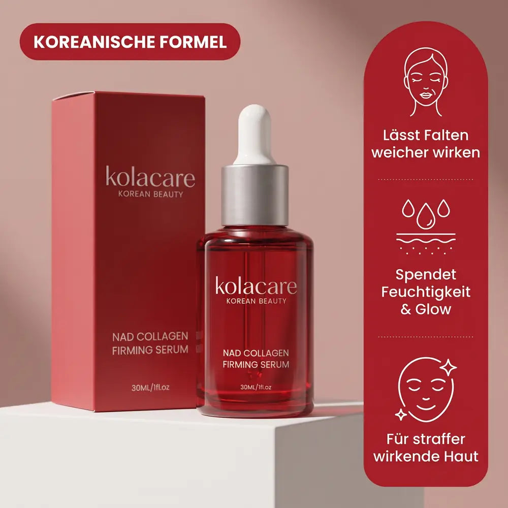 Kolacare NAD+ Straffungsserum mit rotem Karton