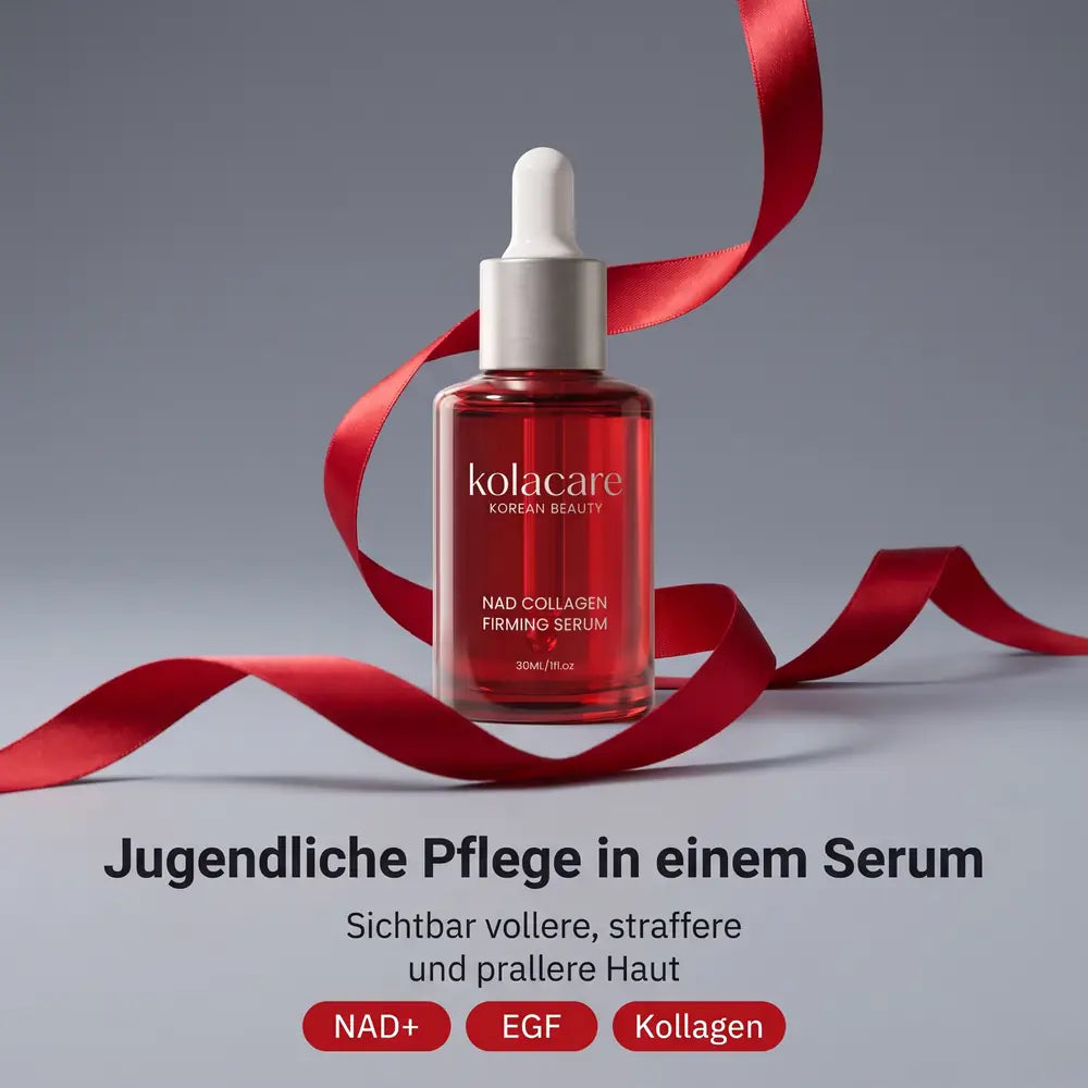 Kolacare NAD+ Straffungsserum mit roter Schleife